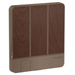 Schneider Electric 施耐德電氣 AvatarOn 三位奐尚開關掣面連鎖匙掛钩 (黑木色) (E8333KH_WD_C5)